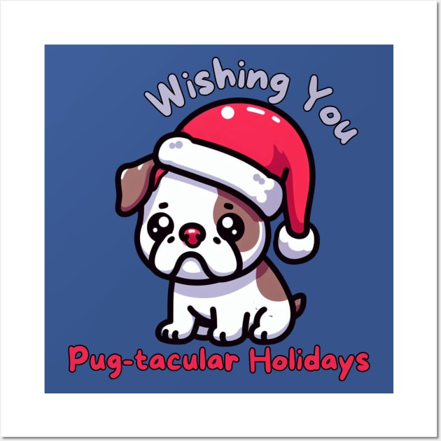 Pugmas Dog Christmas Wall Art by Japanese Fever